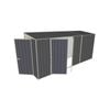 Build-A-Shed 1.2 x 4.5 x 2.0m Tunnel Shed Tunnel Hinged Door with Double Hinged Doors - Grey