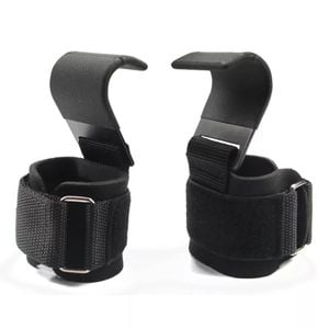 NNEOBA PowerLift Hook Grips with Wrist Wraps & Hand-Bar Straps