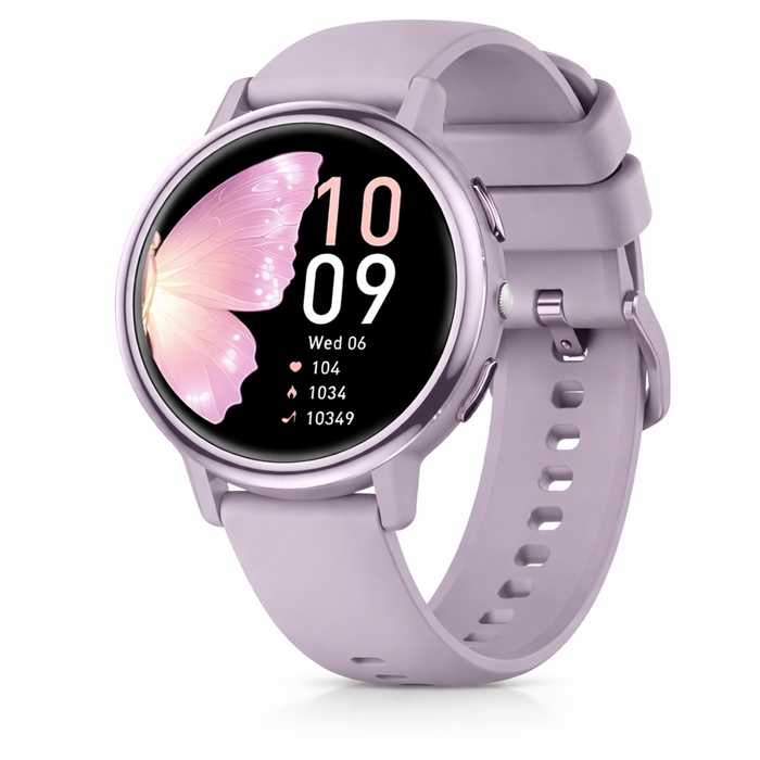 Smart Watch For Women Purple  Bluetooth Call Waterproof Sports Fitness Tracker Voice Assistant