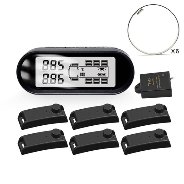 Promata Mata T2 Solar Tyre Pressure Monitor For Trucks - 6 Internal Sensors - With Booster