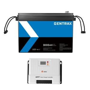 Gentrax 12v 200ah Lithium Battery + 40a Mppt Solar Controller