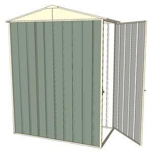 Build-a-Shed 1.5 x 0.8 x 2.3m Gable Shed with Single Hinged Side Door - Green