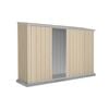 Absco Sheds 3.0 x 0.78 x 1.95m Classic Cream Ezislider Double Sliding Door Garden Shed