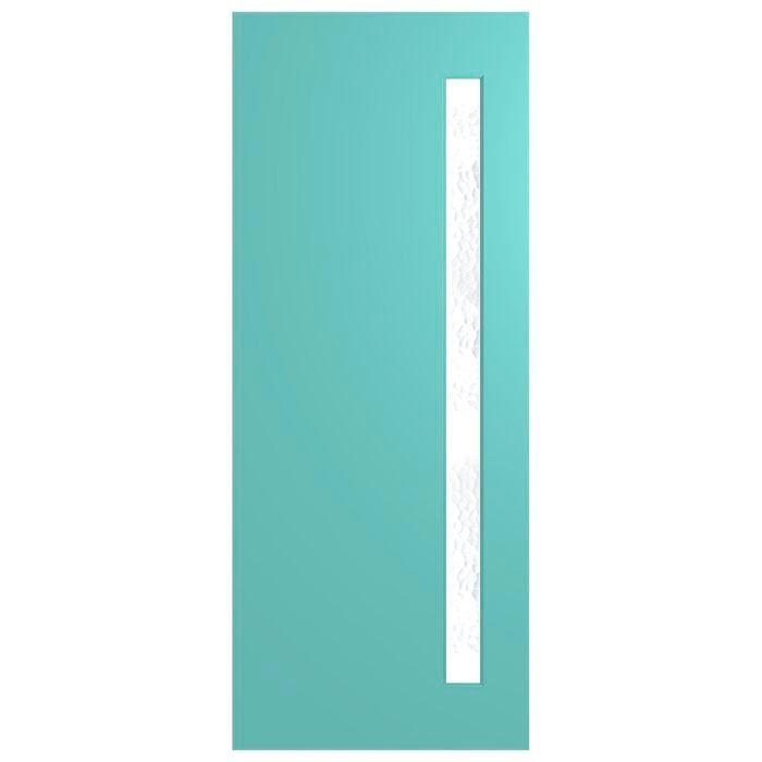 Hume 2340 x 1200 x 40mm Entrance Door Newington Cathedral Glass XN1