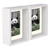 Nicola Spring 5" X 7" White 3d Deep Box Photo Frames - 4" X 6" Mount - Pack Of 5