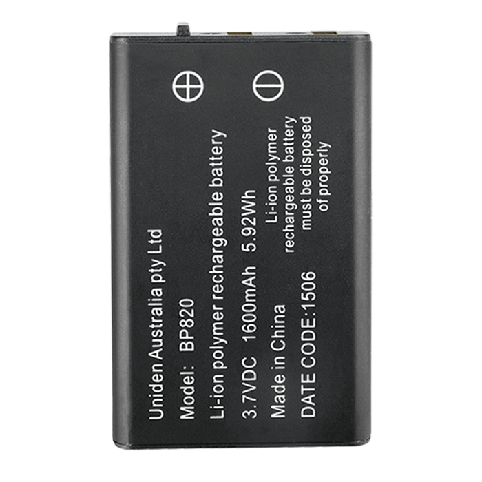 Uniden Bp820 - Li-ion Polymer Rechargeable Battery For The Uh810 And Uh820 Series Uhf Handheld Radios