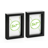 Nicola Spring Box Picture Glass Photo Frame, Standing & Hanging - For 5x7" (13x18cm) Photos  - Pack Of 2