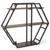 Costway Industrial Wall Shelves Bookshelf Floating Display Shelf