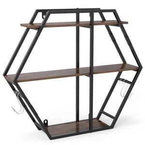 Costway Industrial Wall Shelves Bookshelf Floating Display Shelf