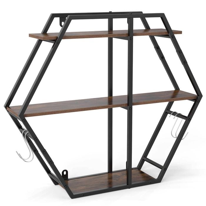 Costway Industrial Wall Shelves Bookshelf Floating Display Shelf