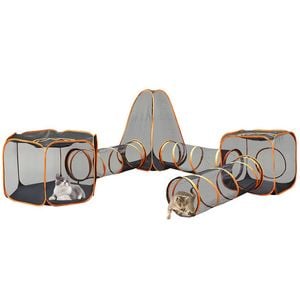 Advwin 6 in 1 Pet Cat and Dog Tunnel Tent Outdoor Cat Enclosures Portable