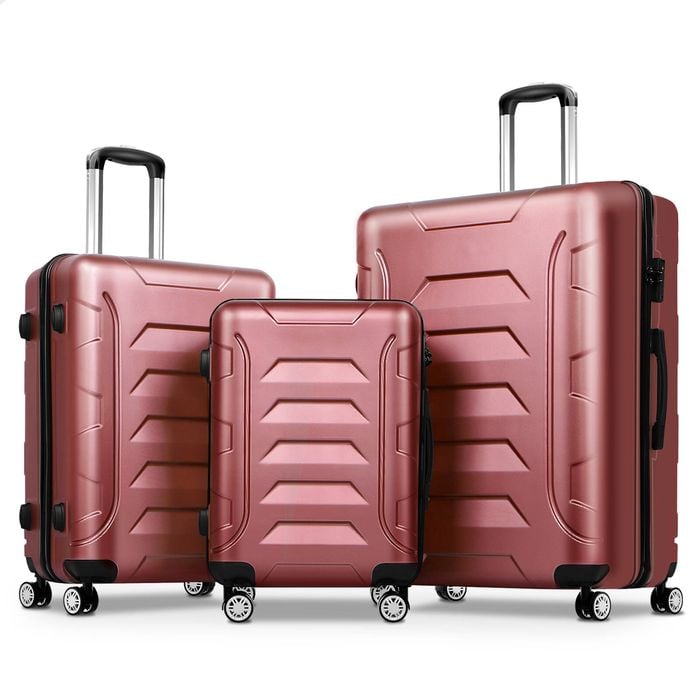 ALFORDSON 3pcs Luggage Trolley Suitcase Set Pink