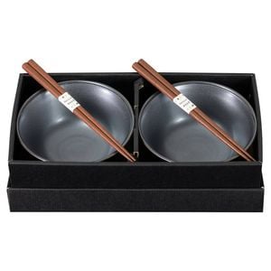 Omotenashi Tetsu Kesho Set of 2 Donburi Bowls & Chopsticks