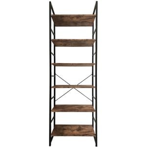 William 6-Tier Bookshelves - Walnut