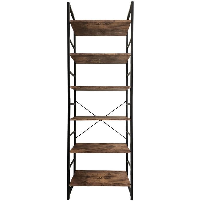 William 6-Tier Bookshelves - Walnut