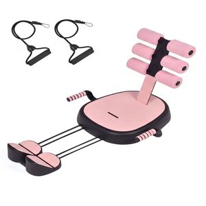 Advwin Ab Trainer Machine, Multi-functional Core Workout Equipment With Adjustable Backrest For Home Gym, Pink