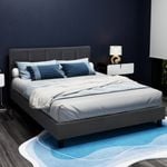 Artiss Bed Frame Queen Size Mattress Base Wooden Sleep Beds Platform Fabric