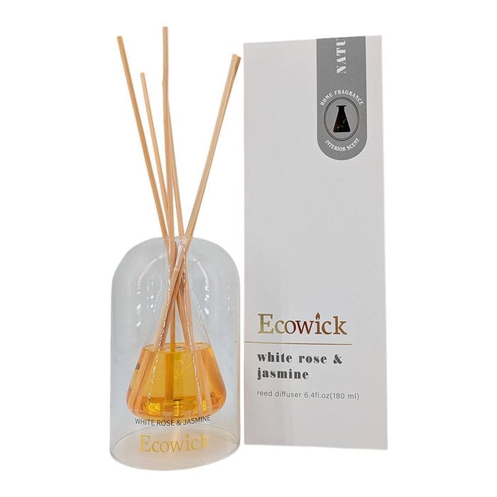 Diffuser Clear Lantern Bottle 180ml White Rose Jasmine
