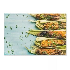 Lat-Lay of Grilled Corn  Print 100% Australian Made 90 x 60cm  (Acrylic)