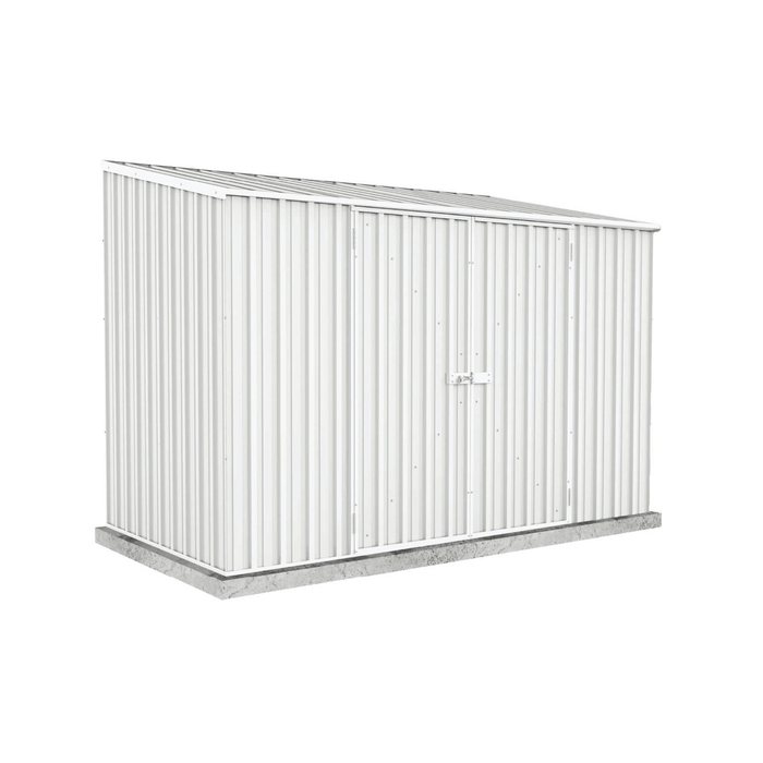 Absco Sheds 3.0 x 1.52 x 2.08m Surfmist Space Saver Double Door Shed