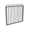 ProtectorAl 800 - 1200 x 1200mm Woodland Grey Aluminium Picket Top Pool Gate