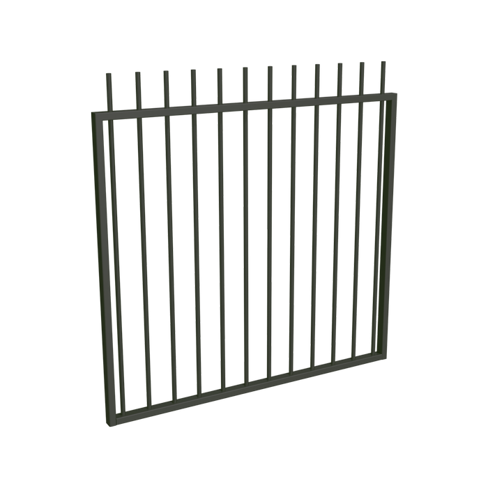 ProtectorAl 800 - 1200 x 1200mm Woodland Grey Aluminium Picket Top Pool Gate