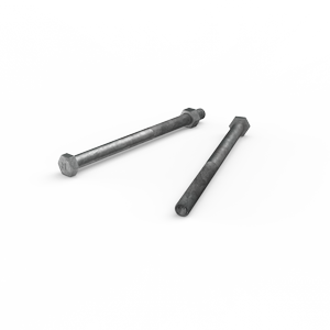 ZENITH M12 x 180mm Hot Dip Galvanised Hex Head Bolts and Nuts - Each