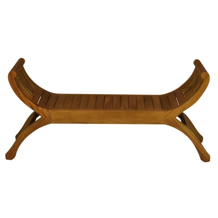 Maeve Solid Mahogany Timber Bench (Light Pecan)