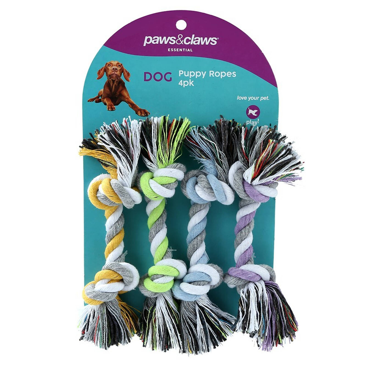 4PK Paws & Claws Pet/Dog 15cm Puppy Ropes Chew/Bite Toy - Bunnings ...
