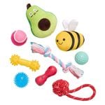 Happy Tails Assorted Pet Toys -  9 Pack
