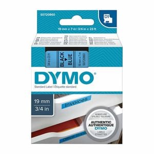 Dymo Black On Blue 19mmx7m Tape