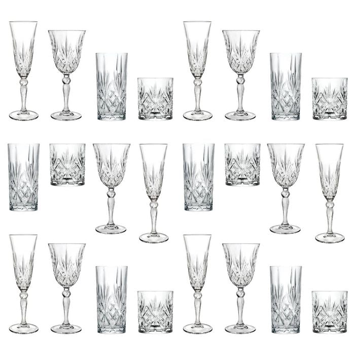 RCR Crystal 24pc Melodia Glassware Set