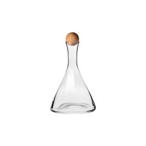 Krosno Connoisseur 1L Wine Decanter Glass w/ Beechwood Stopper - Clear