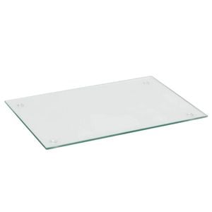 Glass Chopping Board - 50 x 40cm - Clear - Kitchen Dining Place Mats Cutting Mat Worktop Saver Cooking & Food Prep