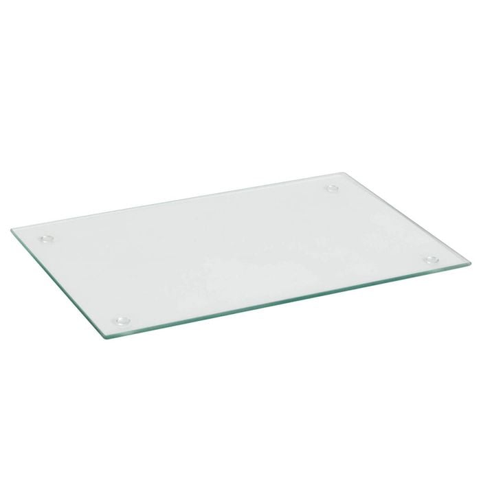 Glass Chopping Board - 50 x 40cm - Clear - Kitchen Dining Place Mats Cutting Mat Worktop Saver Cooking & Food Prep