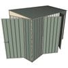 Build-A-Shed 1.2 x 3.0 x 2.0m Tunnel Shed Tunnel Hinged Door with 2 Hinged Side Doors - Green