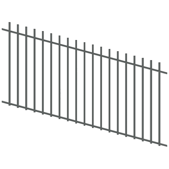 ProtectorAl 1201 - 2400 x 1200mm Monument Raked 16-30º Batten Pool Fence Panel