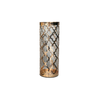 Elegant Collections Large Gold Ava Metal Frame Glass Vase