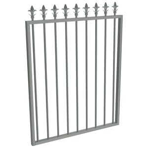 ProtectorAl 975 W x 1200mm H Palladium Silver Aluminium Spear Top Pool Gate