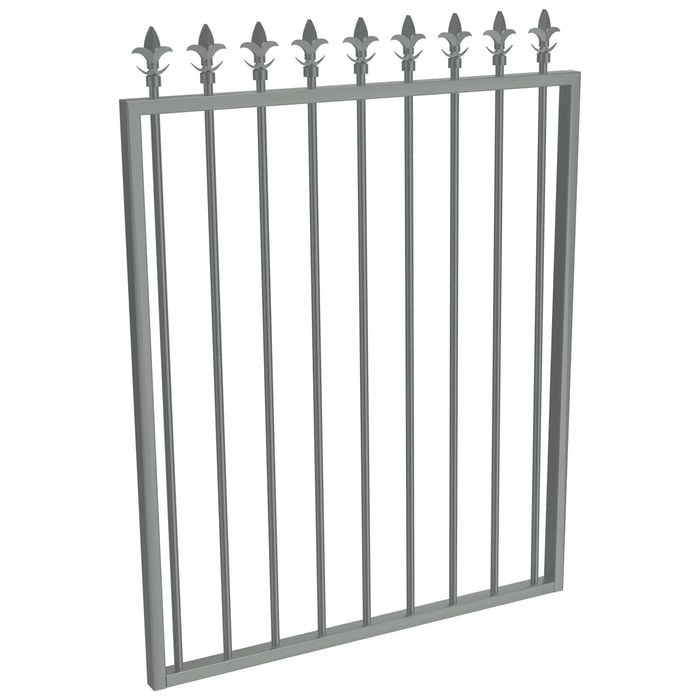 ProtectorAl 975 W x 1200mm H Palladium Silver Aluminium Spear Top Pool Gate