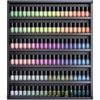 Ufurniture Wall Mount Nail Polish Organizer 6-Tier Wood Paint Display Stand w/Acrylic Baffle Black