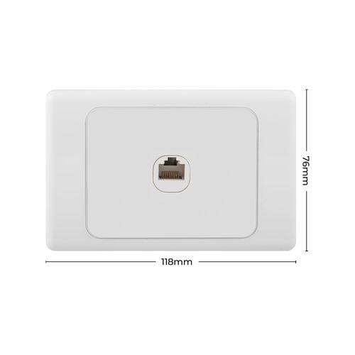 Deta Cat 6 Single Ethernet RJ45 Outlet - Bunnings Australia
