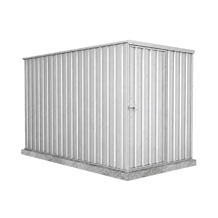 Absco Sheds 1.52 x 3.0 x 1.8m Zincalume Basic Single Door Garden Shed