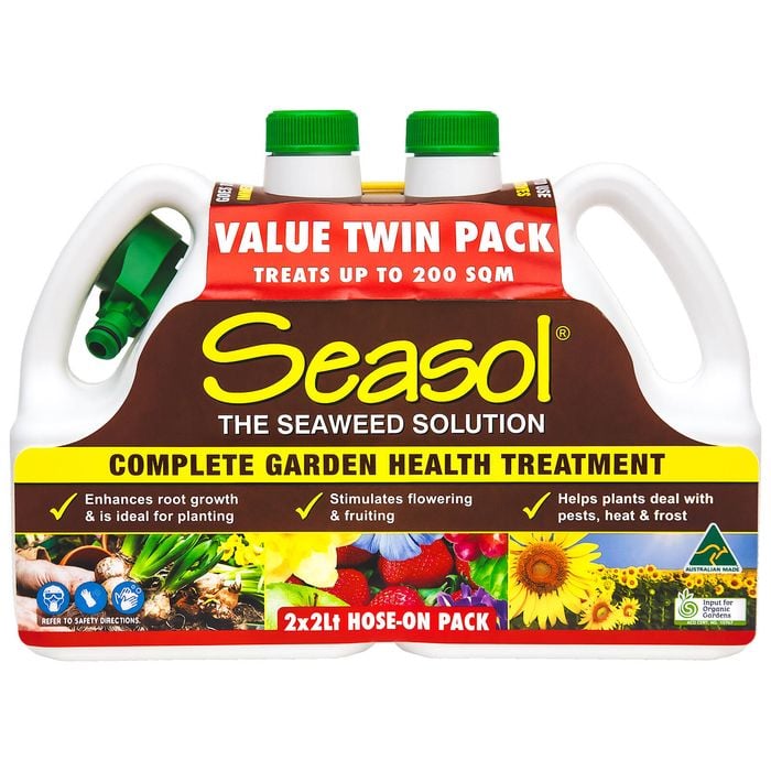 Seasol 2 x 2L Hose On Complete Garden Health Treatment - Twin Pack