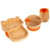 Tiny Dining 4pc Bamboo Llama Baby Feeding Set with Suction Cup