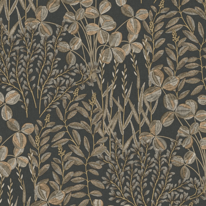 Grandeco 53cm x 10.05m Dark Leaf Wallpaper
