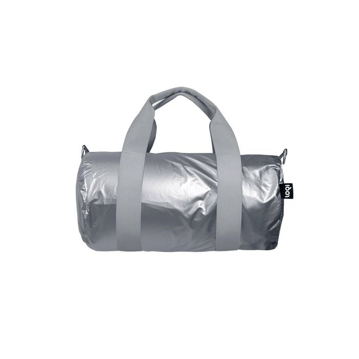 Loqi Metallic Mini Weekender Silver 30x15x15cm
