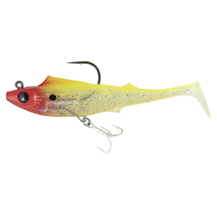 Berkley 2022 Shimma Pro Rig 4.5" Rigged Soft Plastic Fishing Lure Tommy Red