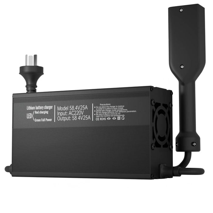 VoltX 48V 25A Golf Cart Lithium Battery Charger 1500W Fast Charge Auto Shut-Off for EZGO TXT