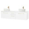CIBO 1500mm White Finer Wall Hung Bathroom Vanity
